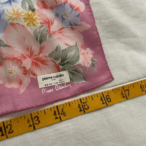 Pink boarder and cream floral print bandana 0794