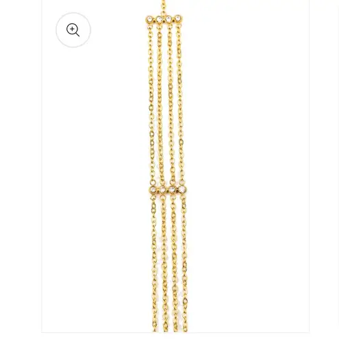 MULTILAYER CHOKER LINKED BY DIAMOND SIMULANT STONES Gold