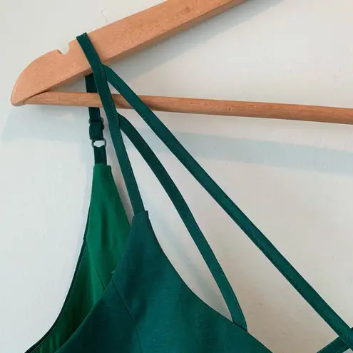 Minuet NEW Green Strappy Open Back Plunge Neckline Mini Party Dress Medium M