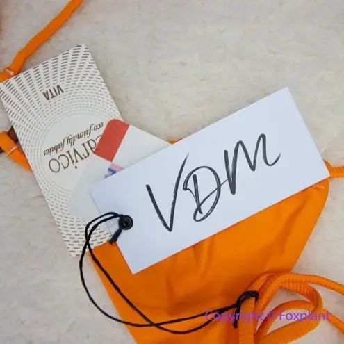 NEW Free People x VDM the Label Marley Ziggy Reversible Bikini Top, S Orange