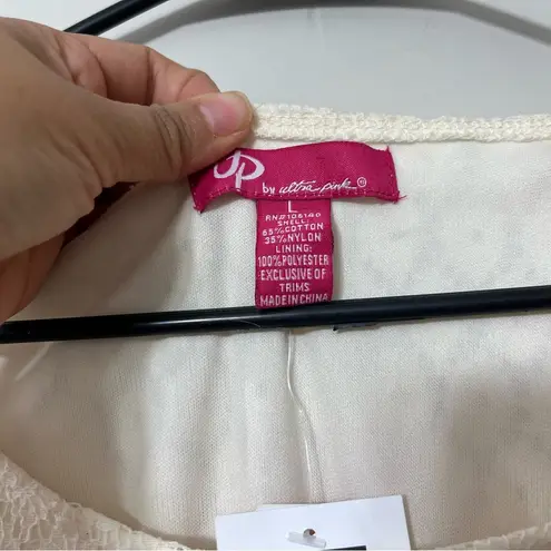 Ultra Pink Up by Beige Lace Dress Size L NWT