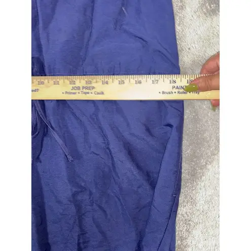 LL Bean Dress Dk Blue With Tie Waist‎ Size L Pockets Tie Waist Collar Size L