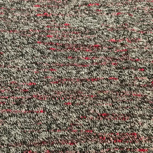 Pure Jill Marled Knit Sweater Red Black White Wool Cashmere Asymmetrical Medium