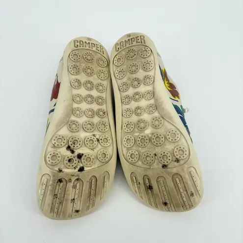 Camper Twins Sneakers Size 7.5 Floral Leather