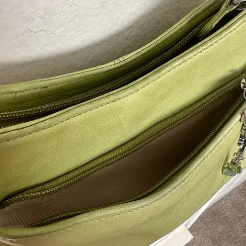 Fossil Cute Y2K Green  Crossbody Leather Handbag Purse Bag