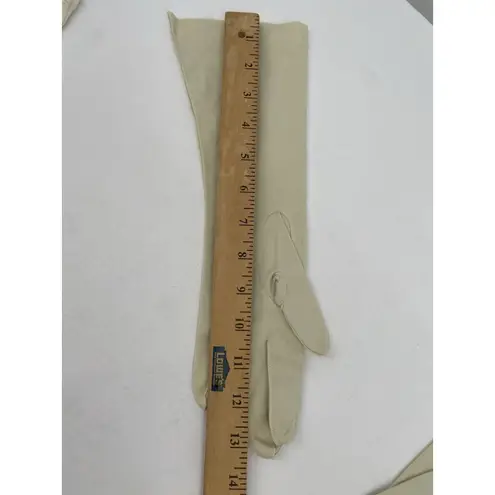 Lot Of 2 VTG Cotton Women's Fashion Gloves Kay Hansen Washable Long Short