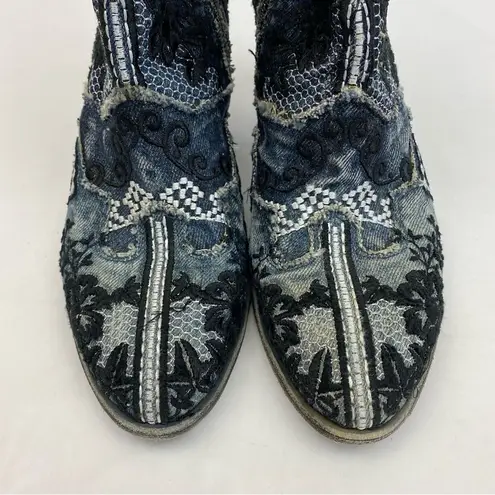 indigo. MARCODELLI BOOTS SUNDANCE COLLECTION WESTERN EMBROIDERED SZ 7