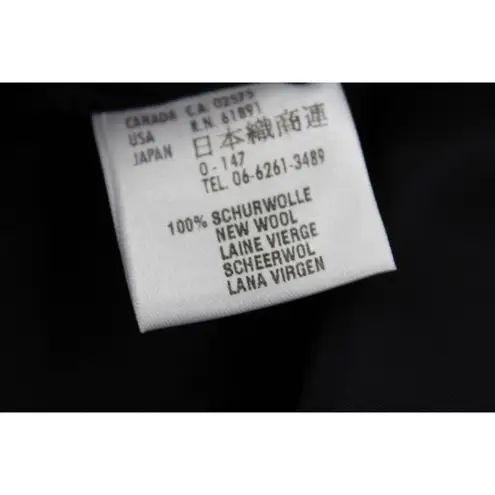 Escada Blazer Rhinestone Crystals Zipper Wool Jacket Black Lined Size 34 Small