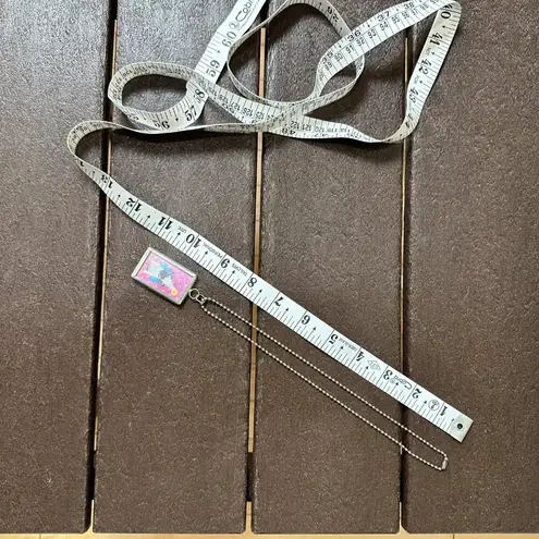 Pug in Hat Silver Frame Necklace Pendant Charm Beaded Chain