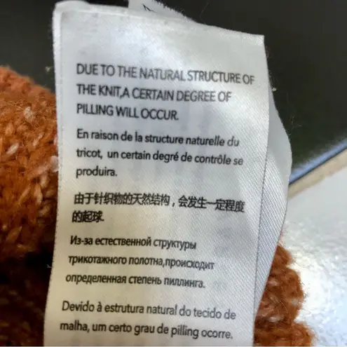 Varley Willard Half-Zip Knit Pullover Sweater in Caramel Café Brown Burnt Sienna