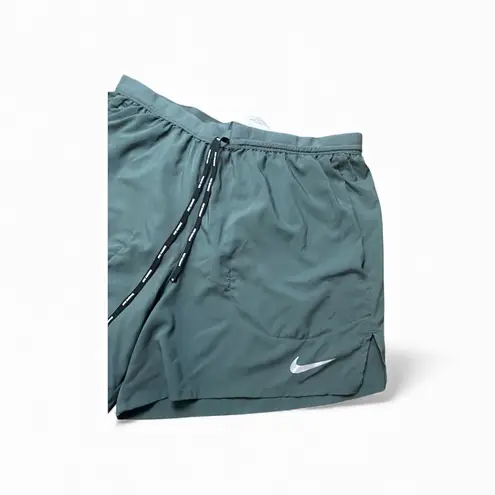 Nike  ADV Running Shorts Women's Large Teal Green Split Hem Back Zip Pocket