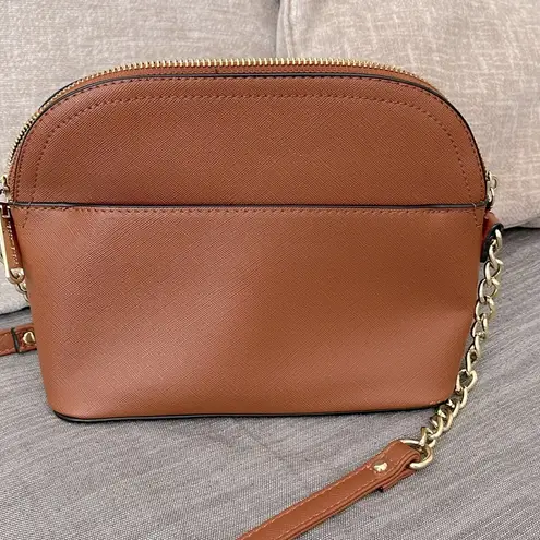 Steve Madden  tan brown vegan leather gold chain crossbody bag