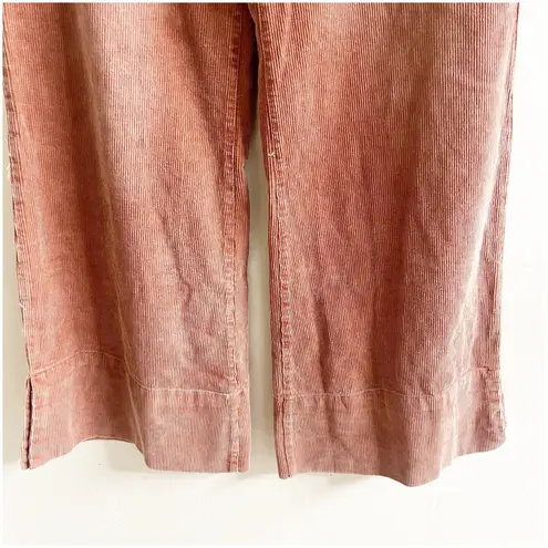 So Me Boutique Mallory Wide Leg Corduroy Pants In Rust Size Large Boho NWT Brown