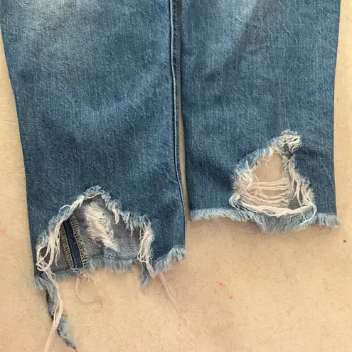 Kancan distressed skinny regular wash jeans woman’s size 11 29 Blue