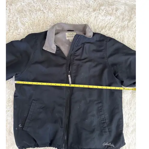 Cabela's Womens Black Outdoor Full Zip Fleece Lined Jacket XL
