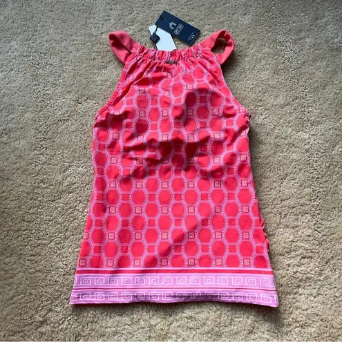 NWT Cabana Life Spring Regatta UPF 50+ Tankini Top w/ Padded Shelf Bra