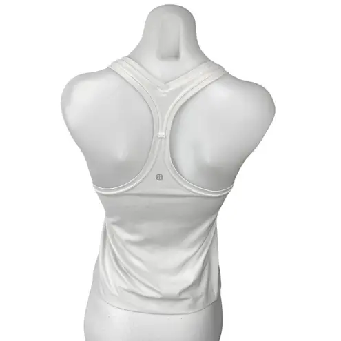 Lululemon Women's White Sleeveless Racerback Workout Athletic Tank Top Size 4