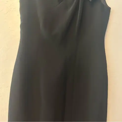 Jones Wear Dress black sleeveless dress with twist bow detail on front size 4