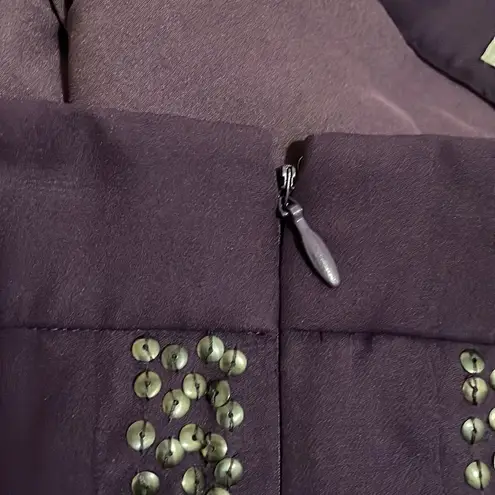 Tibi Silk Studded Mini Skirt Purple Size 6