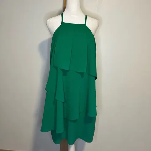 Adelyn Rae green halter mini cocktail dress size M