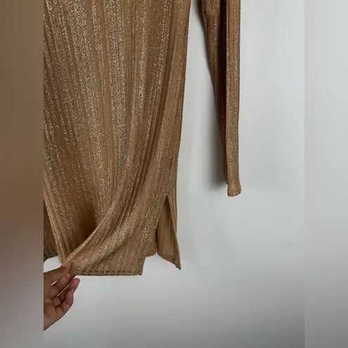 Johnny Was Midnight Shimmering Striped Tunic Top Women’s Sz S