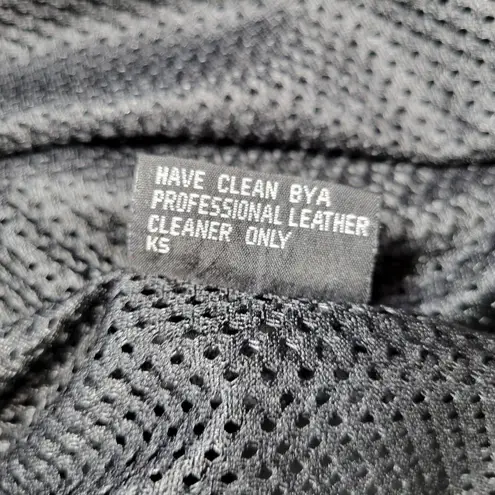 Womens Leather Motorcycle Jacket 3XL Black Vented Gusset Zip Up Biker Riding Size undefined