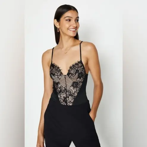 Vera & Lucy Lace V Neck Bodysuit