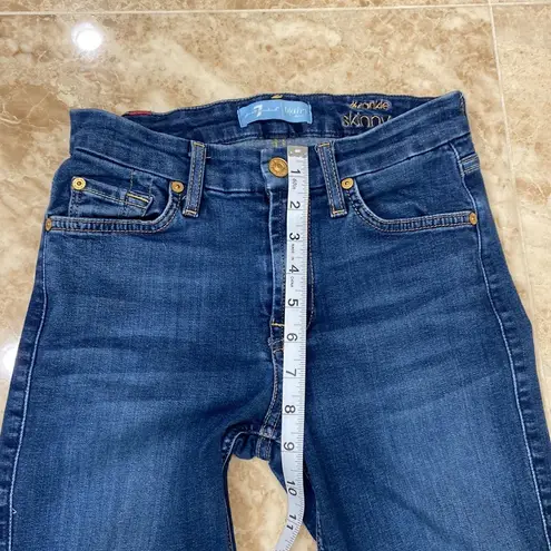 7 For All Mankind 🛍️ Skinny, Ankle, Stretch Jeans. Size 23.