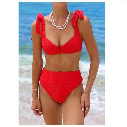 Beach Riot Blair Top in Cherry Terry Size Medium