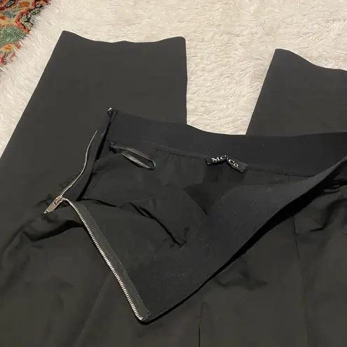 Mo&Co Logo High Waist Straight Leg Pants in Black Large