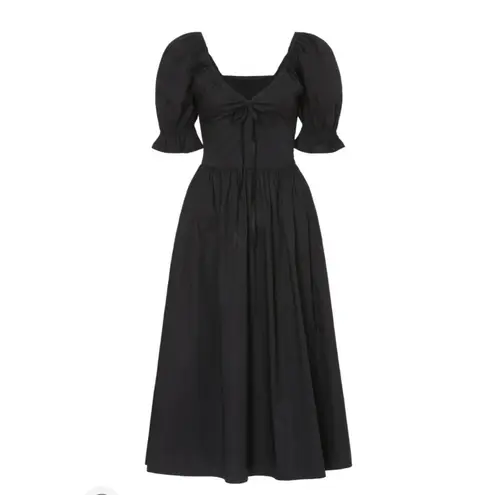 Hill House The Ophelia Nap Dress Size XXL Black Minimalist Midi Casual Cotton