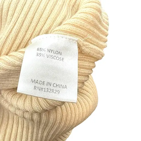 Camila Coelho Dahlia Skirt Midi Sweater Knit Stretch Ivory Cream Size Small