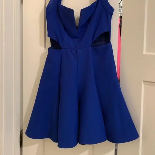 by the way. blue cut-out dress Small