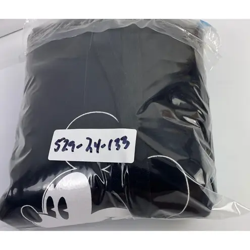 Disney Mickey Mouse Black Hoodie Sweatshirt with Floral Graphic Women's Large