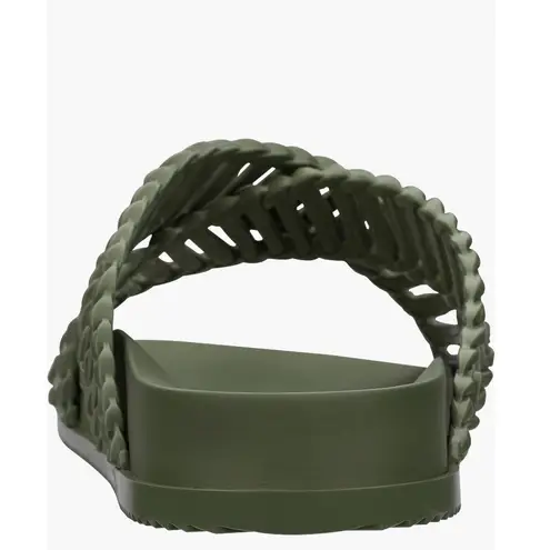 Melissa x Salinas Cosmic II Slide Sandal, Size 9, Dark Green Moss, NWT