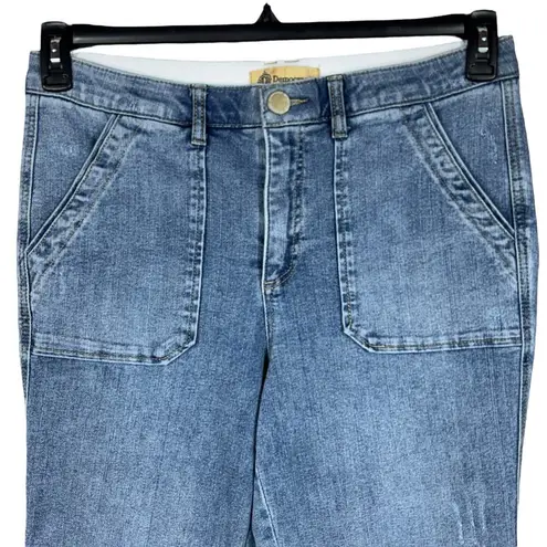 Democracy SZ 14 "Ab"technology Wide Leg Jeans Stretch Frayed Hem Hi-Rise Pockets