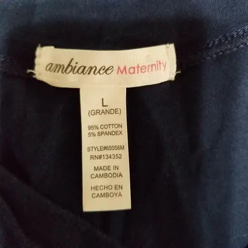 Ambiance Maternity Navy V