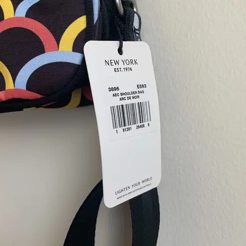 LeSportsac New! x Rowing Blazers Arc de Noir AEC Shoulder Bag Arc en Ciel- Black