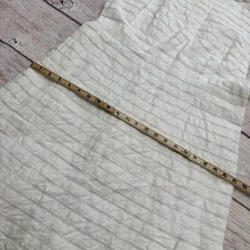 Lafayette 148 New York Laurette 100% Linen Dress Stripe White Size 12