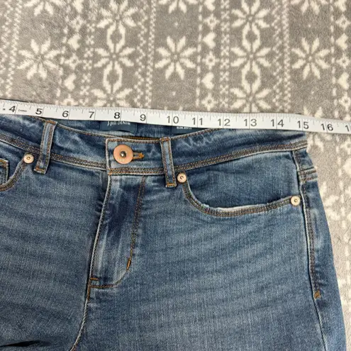 NWT J. Jill Denim Authentic Fit Slim Ankle In Blue Wash Patchwork Size 2