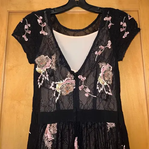 Miss Selfridge Lace And Floral Embellished Maxi Dress