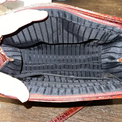 Leather Co Liz Claiborne vintage crocodile/alligator print leather bag Brown