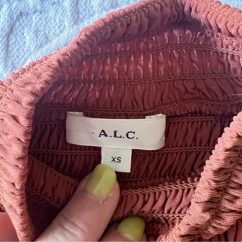 ALC Frank A.L.C.
Dana Smocked Mock Neck Top SIZE XS