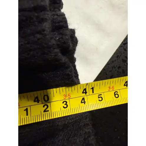 GUIZIO Knit Flare Pants Womens Small Black Drawstring Lounge Knitwear