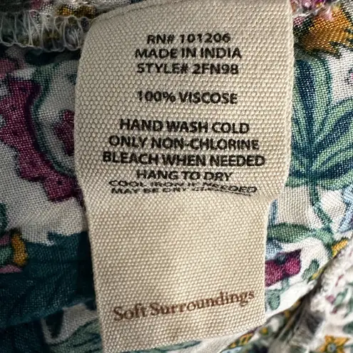 Soft Surroundings Kara Tiered Floral Midi Dress Prairie Cottage Feminine Flirty