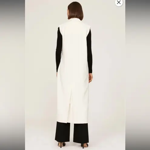 RTR Marina Moscone Collective Cream Long Wrap Vest Coat Sz M Size M