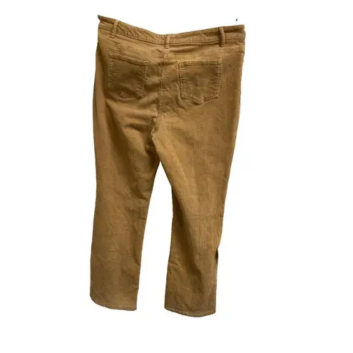 Kate Hill women’s corduroy brown flared cuffs long pants size 14 SKU 1243