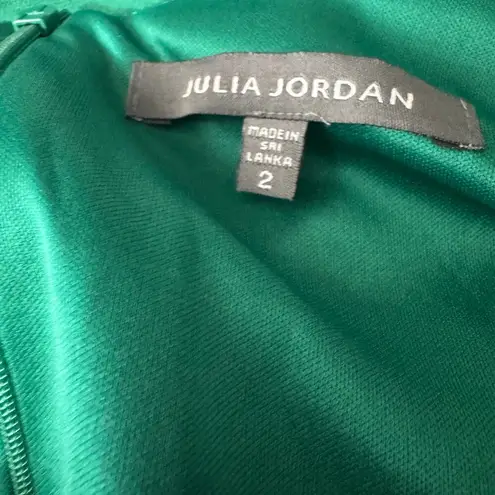 Julia Jordan Emerald V-Neck Spaghetti Strap Knot Bodice Mini Dress Size 2 NWT