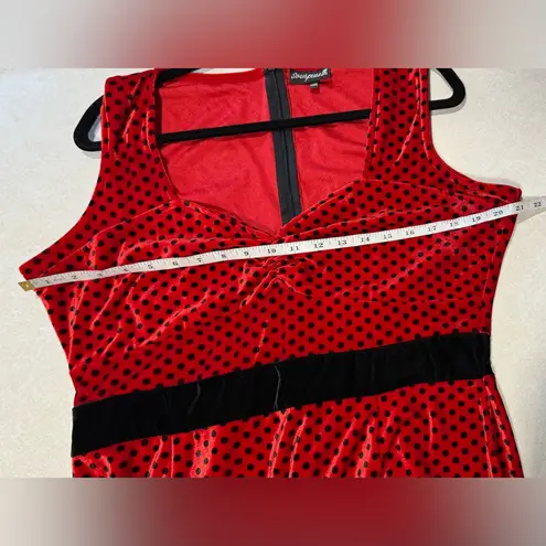 Sourpuss Ladybug Polka Dot Wiggle Dress Size XXXL Red