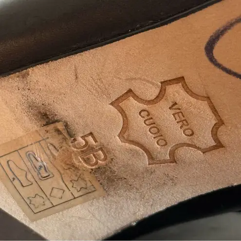 Charles David  Black Leather Heeled Platform Ankle Booties Women’s Size 5 Studs